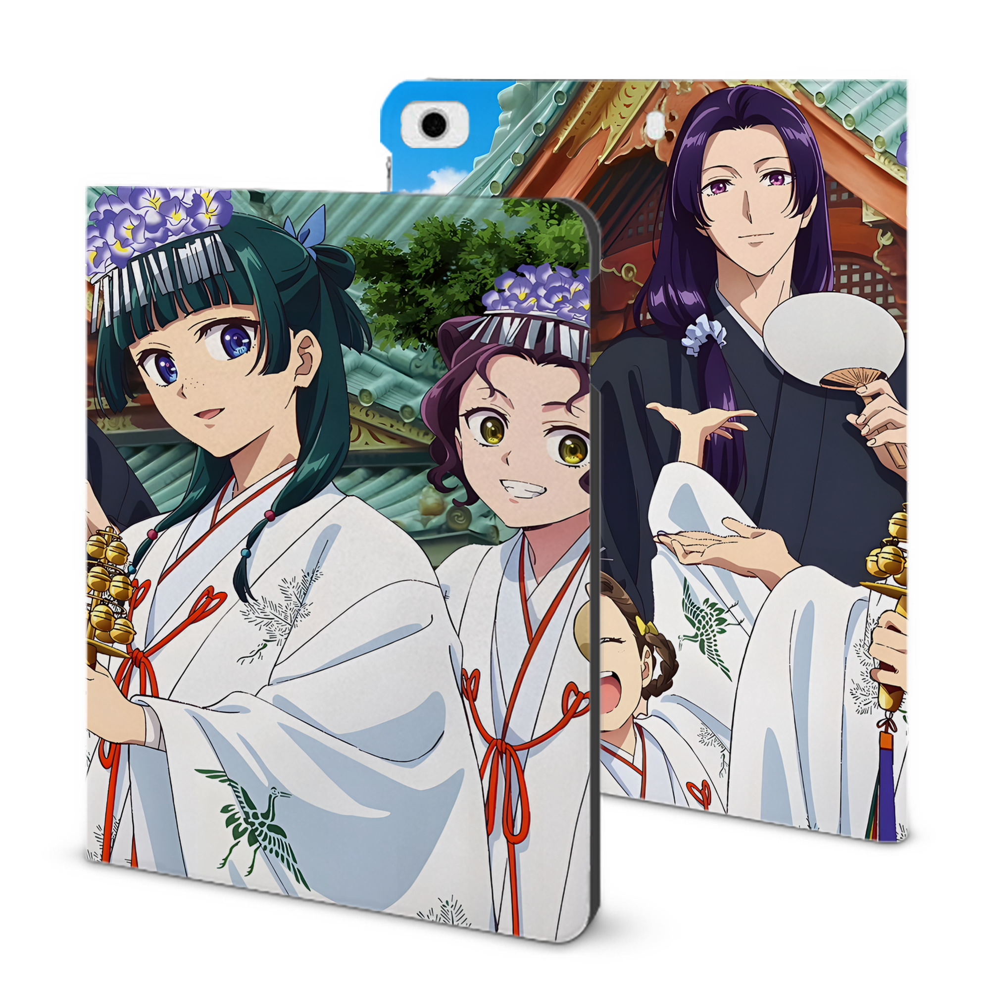 （画像用） 薬屋のひとりごと The Apothecary Diaries IPad ケース ブック型 PUレザー TPU 耐衝撃 軽量 薄型 ペン収納なし 全面保護 IPad 各モデル対応